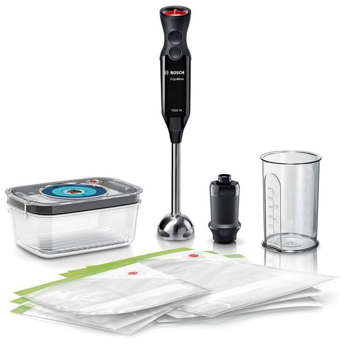 foto del prodotto bosch ms6cb61v1 frullatore ad immersione 0,6 litri 1000w sistema sottovuoto nero