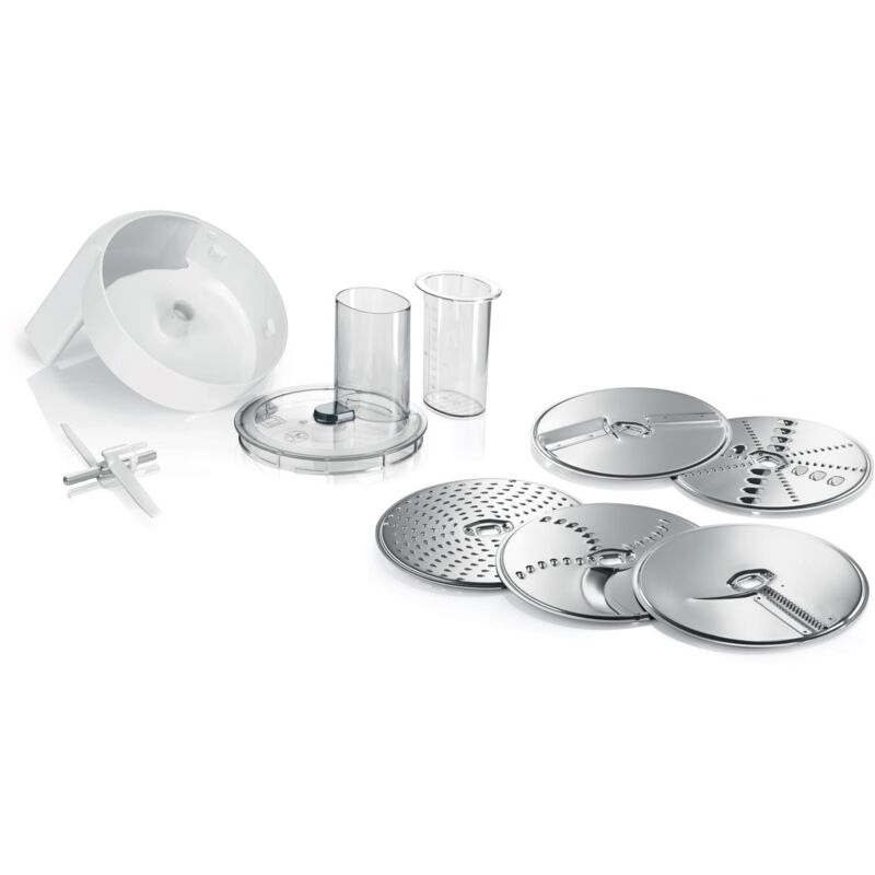 foto del prodotto bosch muz5vl1 robot da cucina accessorio tritatutto, acciaio inox, bianco e grigio