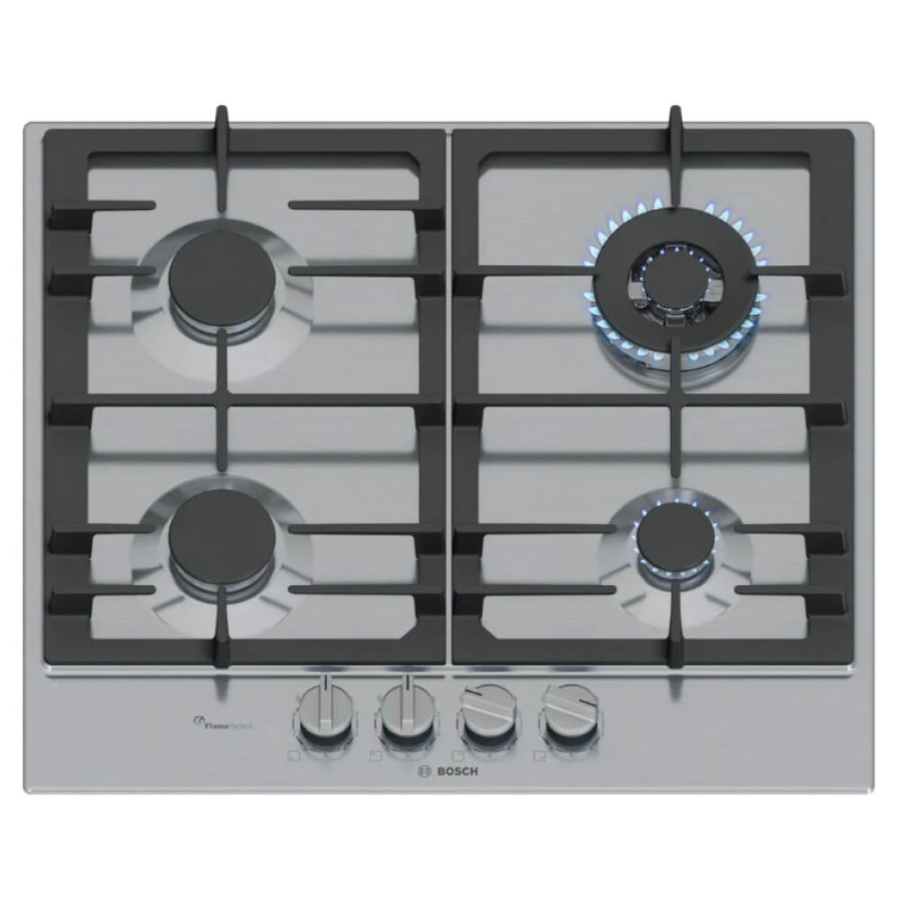 foto del prodotto bosch pch6a5i90 piano cottura da incasso a gas 4 fuochi inox