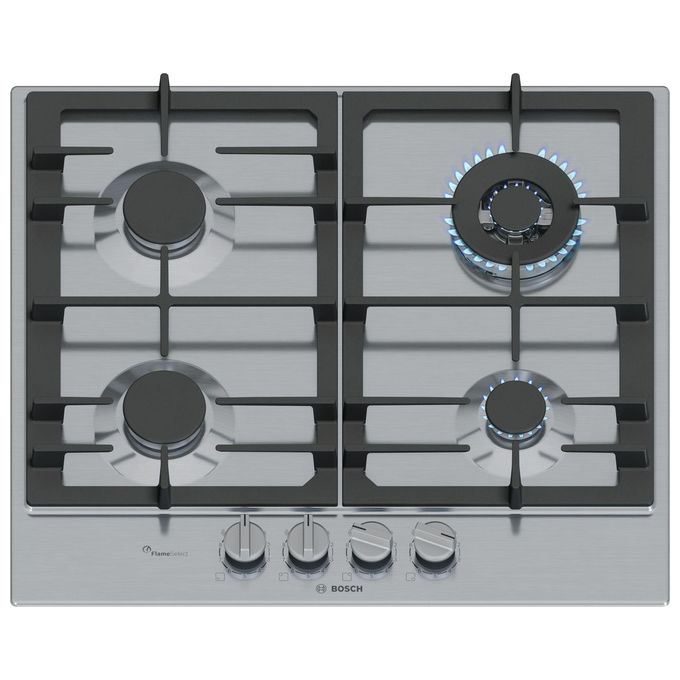 foto del prodotto bosch pch6a5i90 serie 6 piano cottura 4 fuochi a gas larghezza 60 cm in acciaio inox colore inox