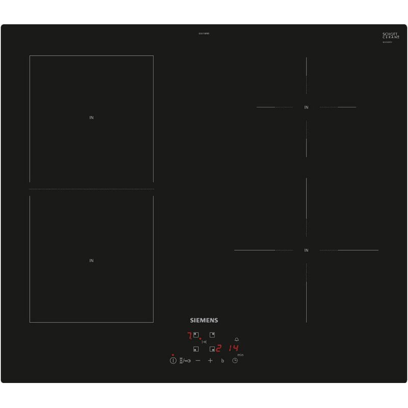 foto del prodotto bosch piano cottura a induzione 60 cm 4 fuochi 4600 w nero ee611bpb5e siemens