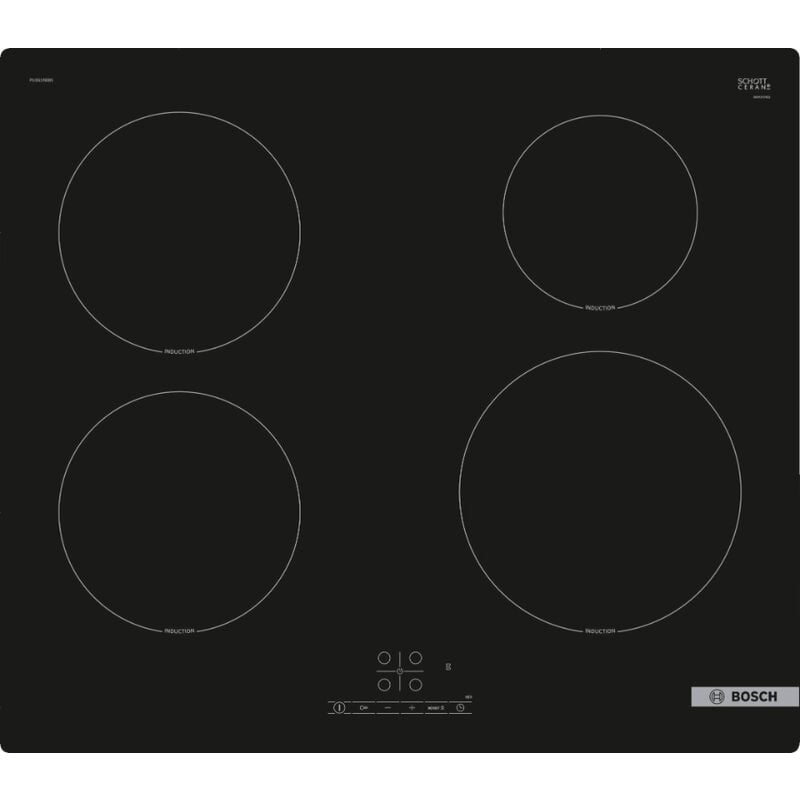 foto del prodotto bosch piano cottura a induzione 60 cm 4 fuochi 4600 w nero pue61rbb5e