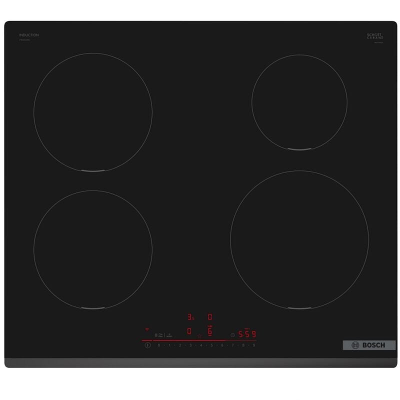 foto del prodotto bosch piano cottura a induzione 60 cm 4 fuochi 7400 w nero pie631hb1e