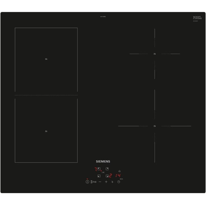 foto del prodotto bosch piano cottura ad induzione siemens 4 fuochi 60 cm ee611bpb5e iq500