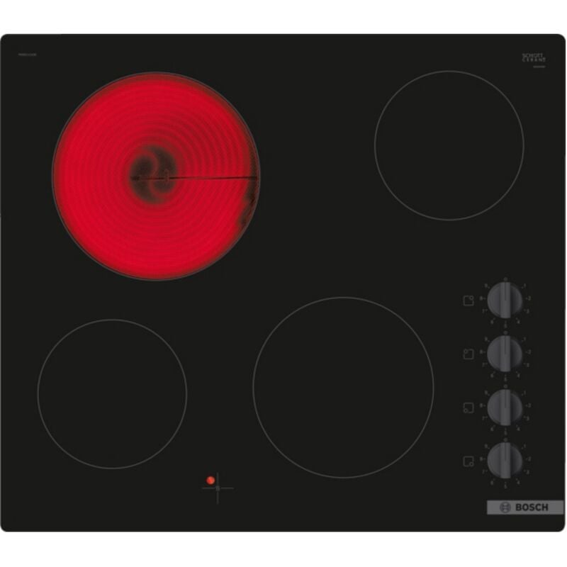 foto del prodotto bosch piano cottura in vetroceramica 60 cm 4 fuochi 6600 w nero pke611ca8e