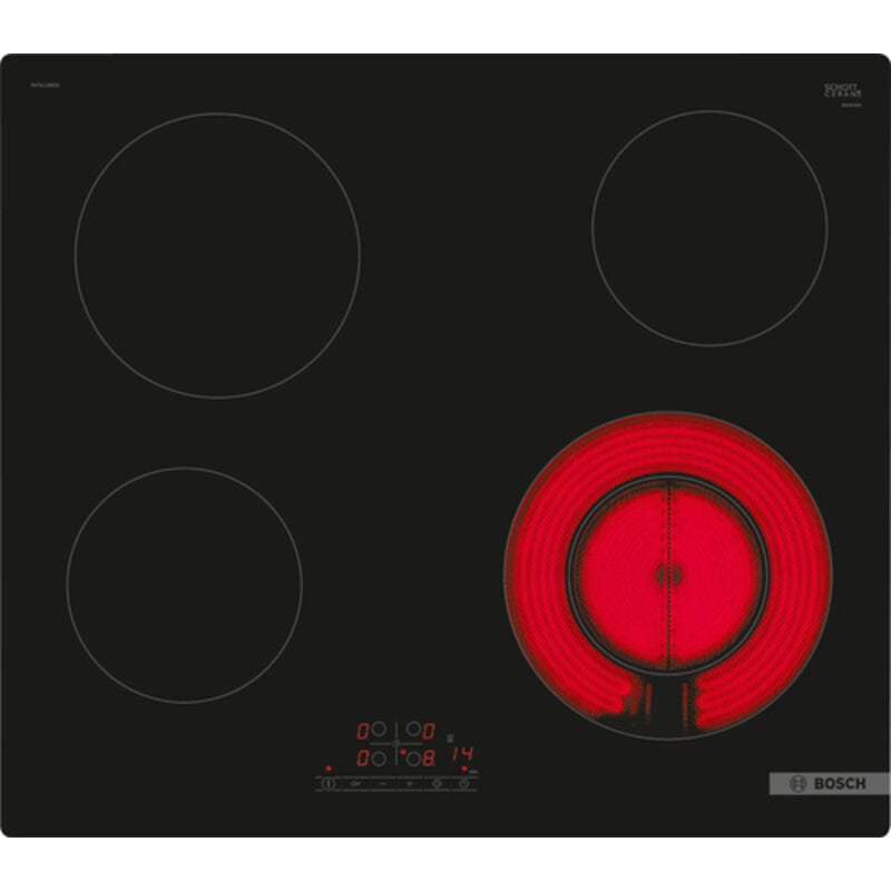 foto del prodotto bosch piano cottura radiante da incasso 60 cm vetro ceramica 4 fornelli