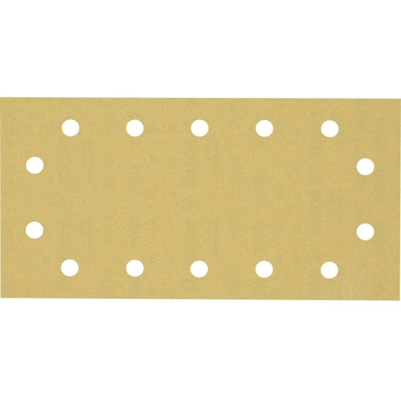 foto del prodotto bosch professional 10x carte abrasive expert c470 con 14 fori per legno duro, vernice su legno, 115x230 mm, grana 180, accessorio levigatrice