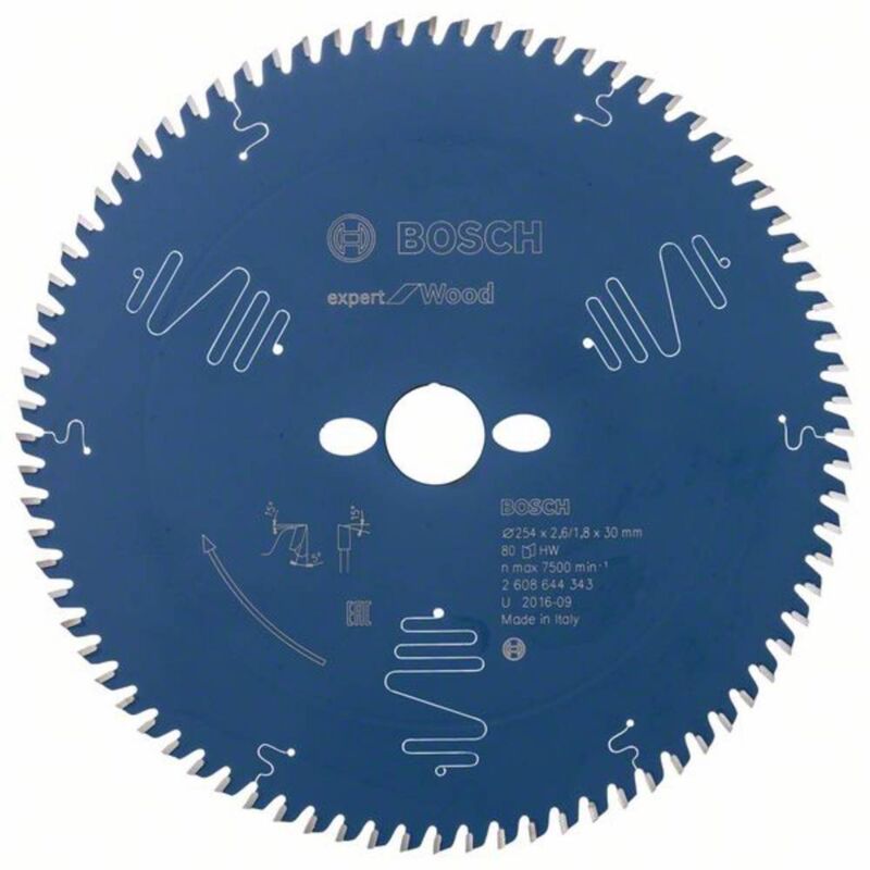 foto del prodotto bosch - professional 1x circular saw blade de expert for wood (for wood, 254x2.6/1.8x30 mm, 80 teeth, accessories for table saws de)