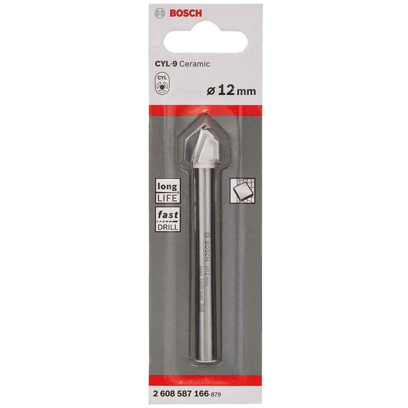 foto del prodotto bosch professional 1x punte per piastrelle cyl 9 softceramic per piastrelle di ceramica morbide, 12 x 90 mm, accessori trapani 