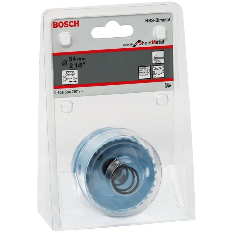 foto del prodotto bosch professional 1x sega a tazza special for sheet metal per lamiere di acciaio inossidabile, lamiere di acciaio, 54 mm, accessori per