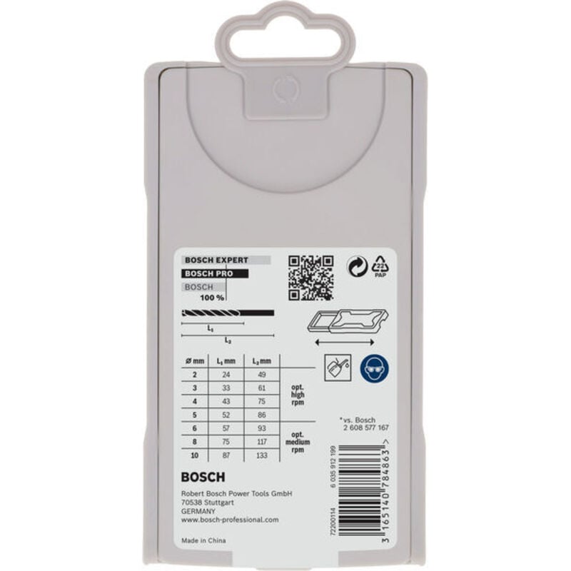 foto del prodotto bosch professional 2 608 589 296 setde 7 punte per metallo mini x line hss co, 135 2 3 4 5 6 8 10 mm confezione 7 