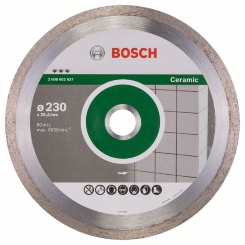 foto del prodotto bosch professional 2 608 602 637 de disco diamantato best for ceramic 230 x 25,40 2,4 10 mm conf. 1 