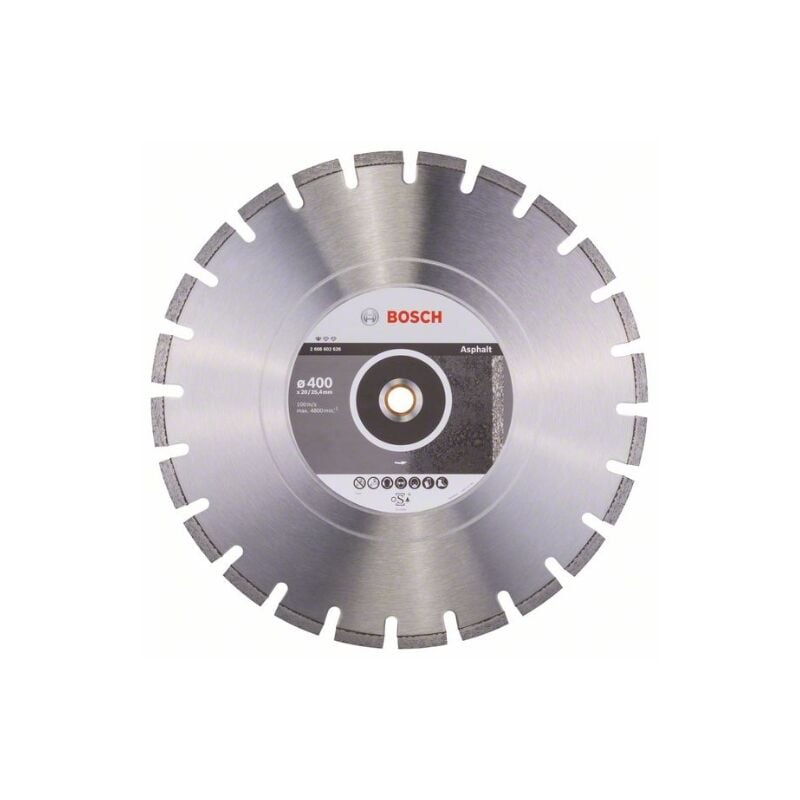foto del prodotto bosch professional 2 608 602 rotella di taglio de diamante standardfor asphalt 400 x 20 25,40 3,6 10 mm confezione 1 