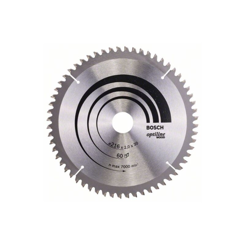 foto del prodotto bosch professional 2 608 640 433 lama circolare optiline wood 216 x 30 2,0 mm, 60 