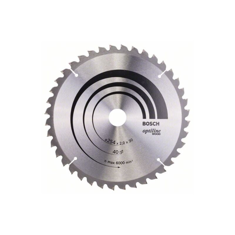 foto del prodotto bosch professional 2 608 640 435 de lama optiline wood lama circolare 254 x 30 x 2,0 mm, 40 