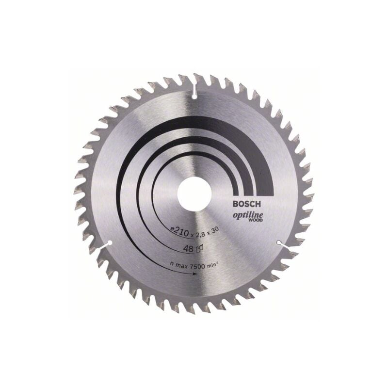 foto del prodotto bosch professional 2 608 640 623 lama de sega circolare optiline wood 210 x 30 2,8 mm, 48 conf. 1 