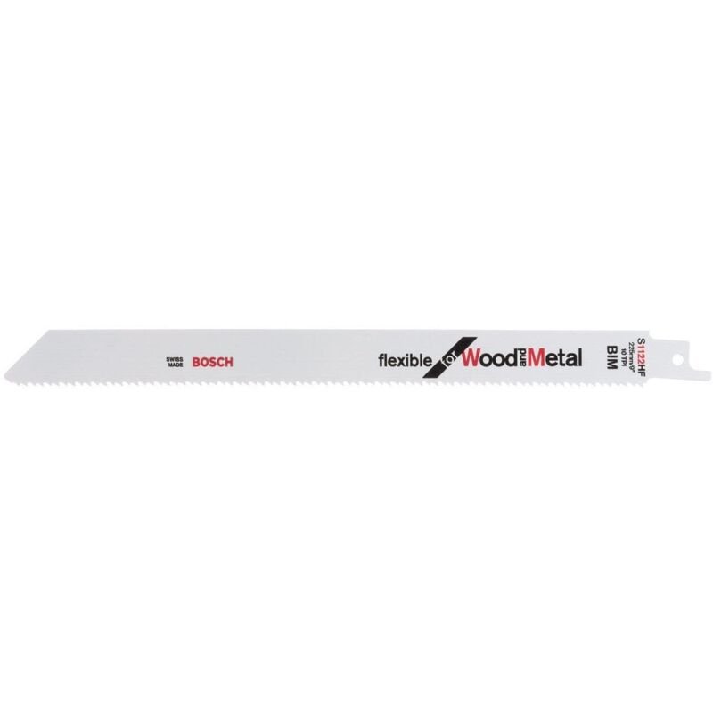 foto del prodotto bosch professional 2 pezzi di lame per sega universale s 1122 hf flexible for wood and metal lunghezza 225 mm, accessorio per sega universale 