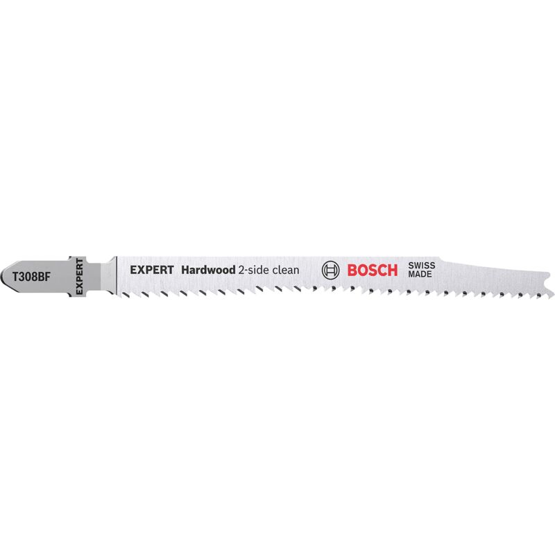 foto del prodotto bosch professional 2 x lame per seghetto alternativo expert hardwood 2 side clean t 308 bf per piastre rivestite in plastica, piastra multiplex,