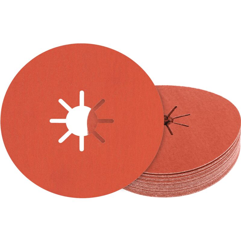 foto del prodotto bosch professional 25x dischi fibrati in corindone ceramico expert r782 per acciaio, lamiere di acciaio inossidabile, 100 mm, grana 60,