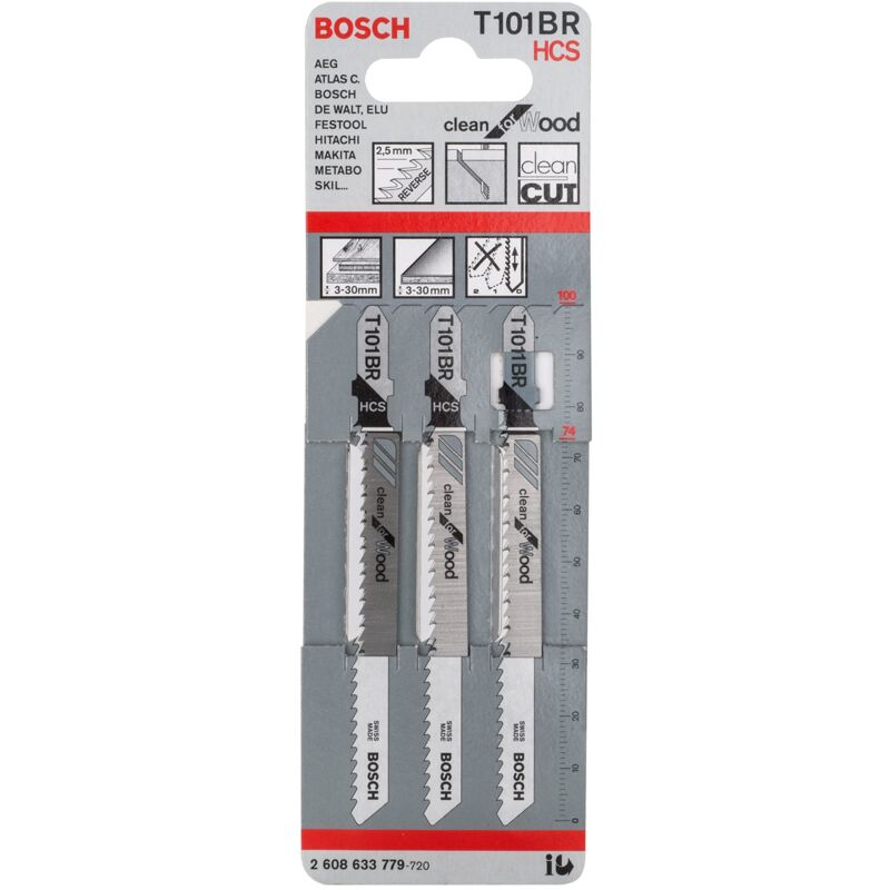 foto del prodotto bosch professional 2608633779 2608633779 lama per seghetto, t 101 br, 3 pezzi, nero, grigio