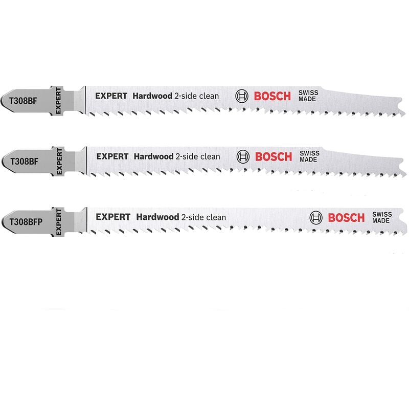 foto del prodotto bosch professional 3x set di lame per seghetto alternativo expert `hardwood 2-side clean` per piano di lavoro da cucina, pannelli rivestiti in plastica, lunghezza 117 mm