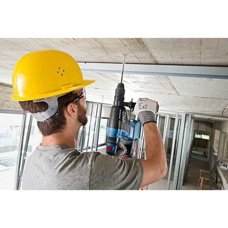 foto del prodotto bosch professional 611910001 martello perforatore a batteria gbh 18v 26 f system, asta profondit , panno, mandrino intercamb. sds plus, batt. e