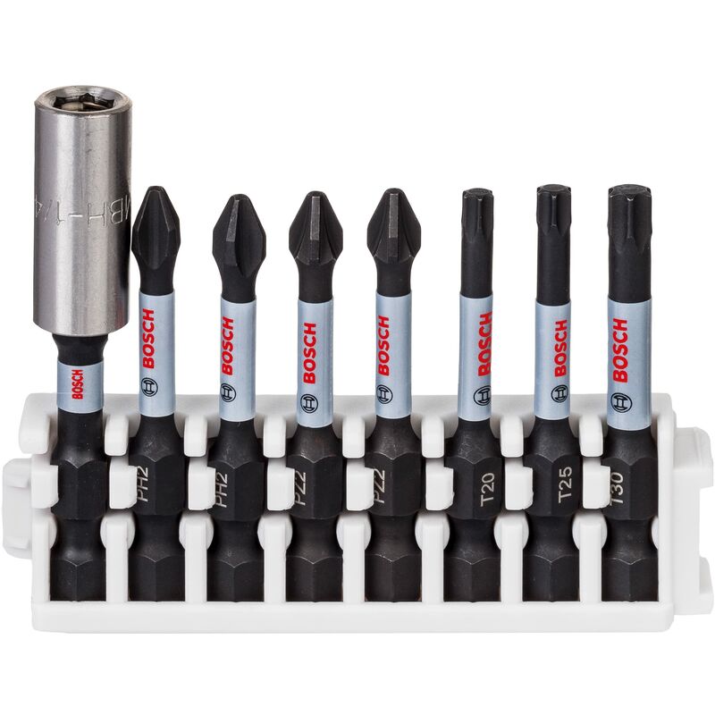 foto del prodotto bosch professional 8 pz. di bit di avvitamento impact control, t pz ph bits, lunghezza 25 mm, pick and click, accessorio avvitatore a impulsi 