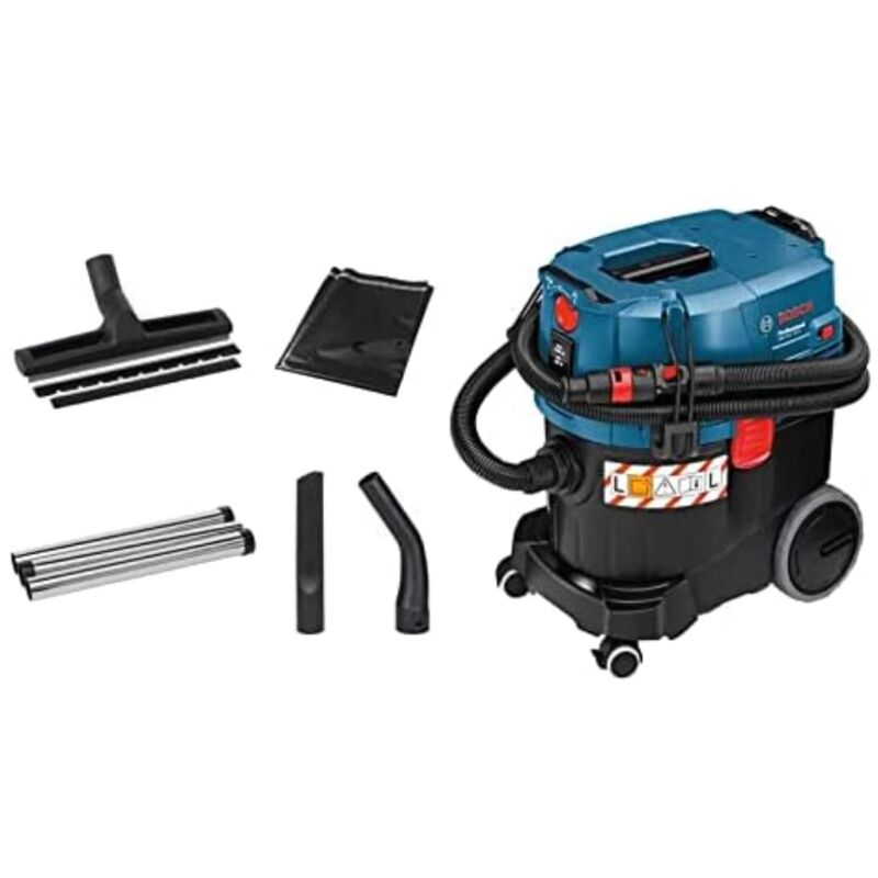 foto del prodotto bosch professional asp. a umido a secco gas 35 l sfc 1 filtro in cell. piegh. piatto, bocch. a lancia, sacch., raccordo, set bocch. pav., tubo