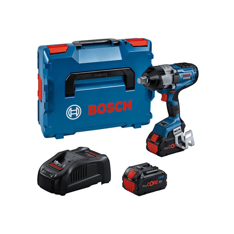 foto del prodotto bosch professional avvitatore a impulsi a batteria bosch gds 18v 1600 hc, 3 4 , 2x 8,0ah pc e caricatore in l boxx
