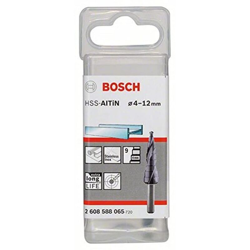 foto del prodotto bosch professional bos 2608588065 2608588065 broca para metal escalonada hss altin 6x4 12x66,5, nero, diametro 4.0 12.0