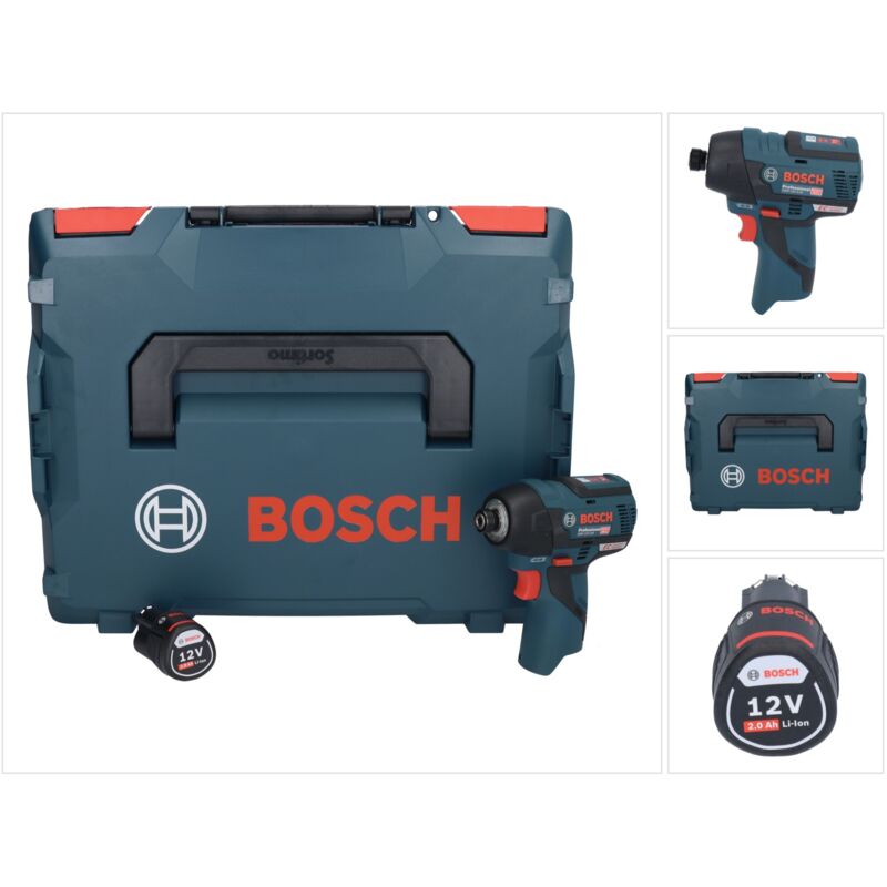 foto del prodotto bosch professional bosch gdr 12v 110 professional 12 v 110 nm 1 4 avvitatore a impulsi senza spazzole 1x batteria 2,0 ah l boxx senza
