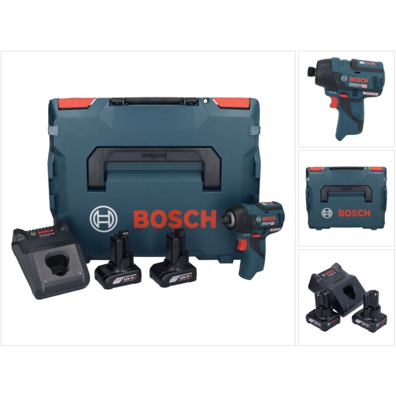 foto del prodotto bosch professional bosch gdr 12v 110 professional 12 v 110 nm 1 4 avvitatore a impulsi senza spazzole 2x batteria 6,0 ah caricabatterie 