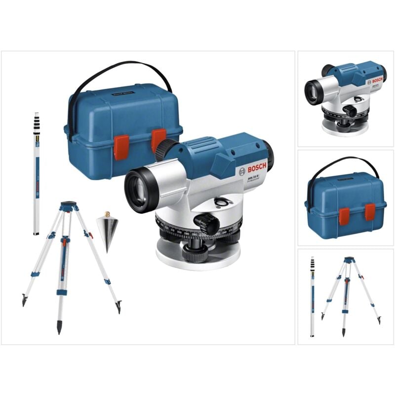 foto del prodotto bosch professional bosch gol 32 g livella ottica professionale 400 gon 120 m ip 54 06159940ay treppiede bt 160 righello graduato gr 500 