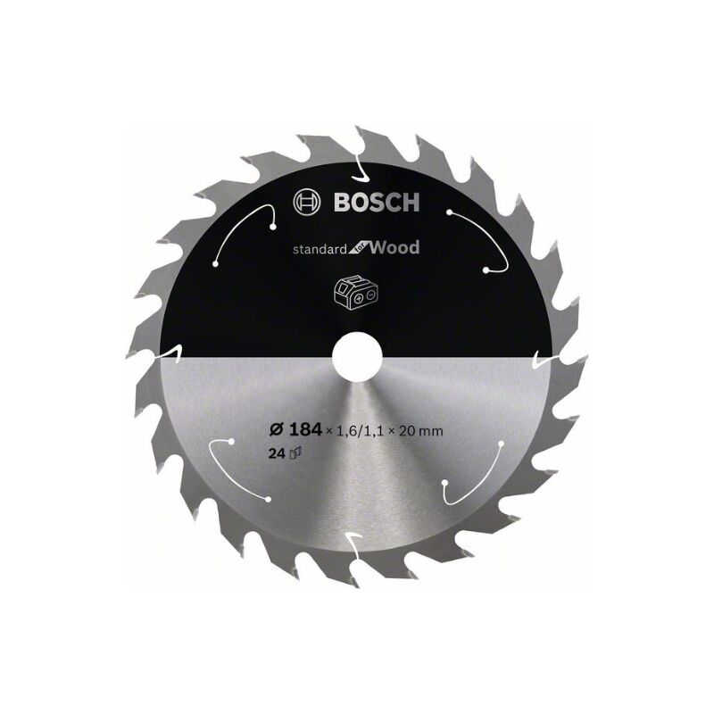 foto del prodotto bosch professional de lama circolare standard per legno legno, 184 x 20 x 1,6 mm, 24 denti, accessorio de lama circolare sin cavo 