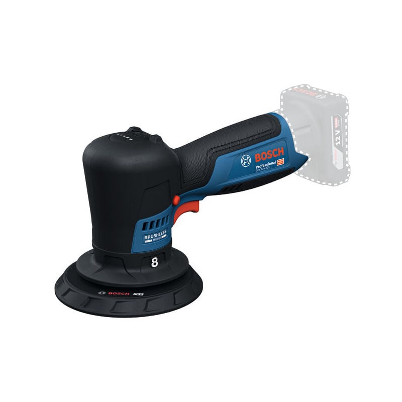 foto del prodotto bosch professional lucidatrice a batteria bosch gpx 12v 125 senza batteria e caricabatterie in scatola