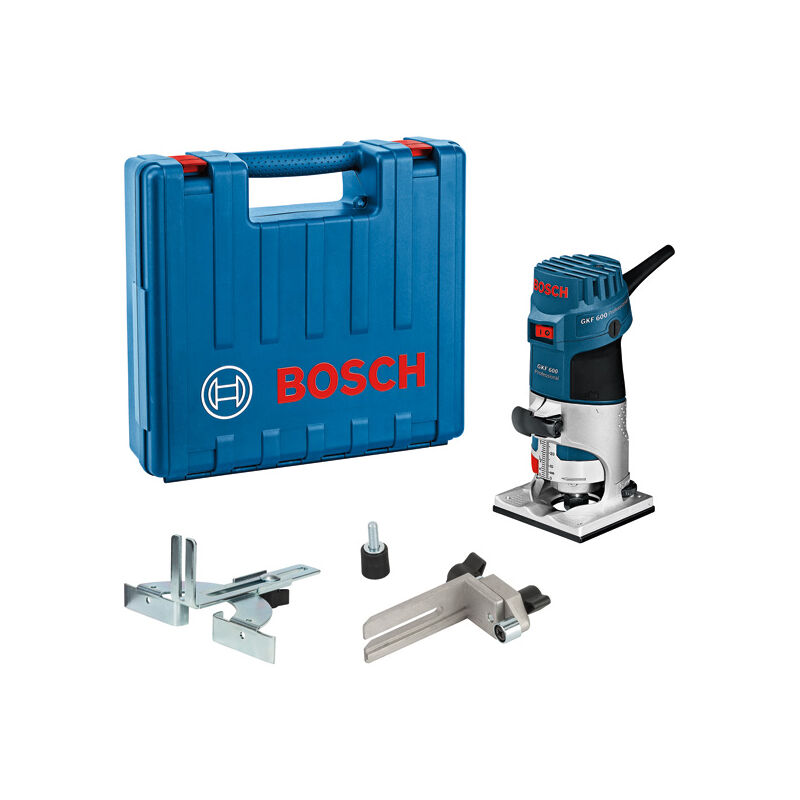 foto del prodotto bosch professional pantografo per bordi bosch gkf 600 professional in un set in una valigetta per artigiani