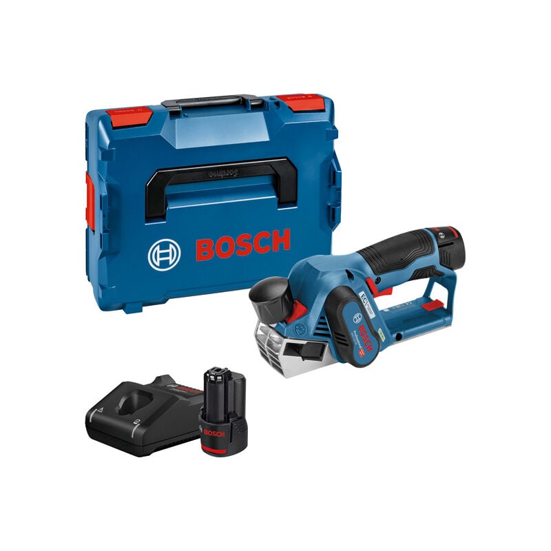 foto del prodotto bosch professional pialla a batteria bosch gho 12v 20 con 2 batterie da 3,0 ah caricabatterie in l boxx misura 2