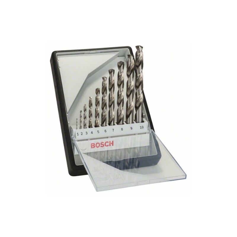 foto del prodotto bosch professional professional set de 10 punte per metallo hss g 1 10 mm, linea robusta, accessori per trapano 
