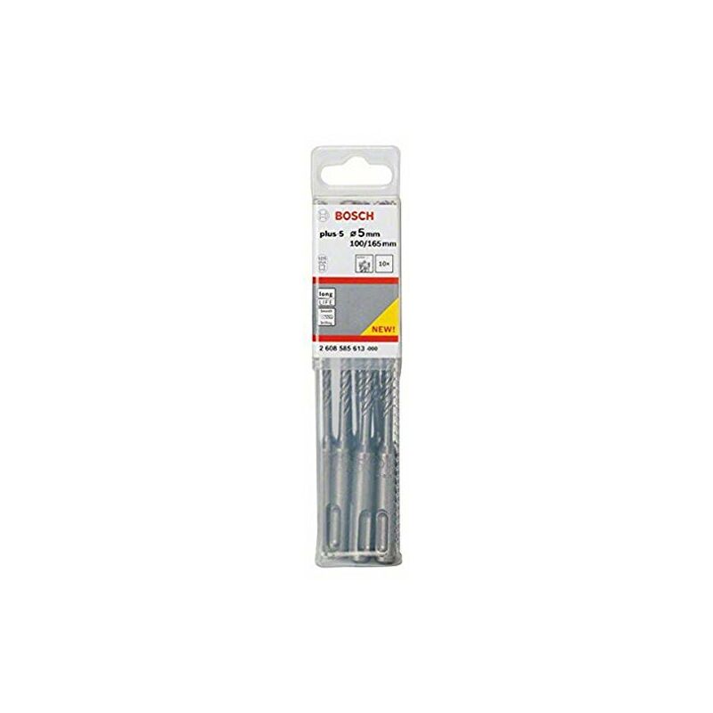 foto del prodotto bosch professional, punte per martelli perforatori sds plus 5 10 pezzi, 5 mm 