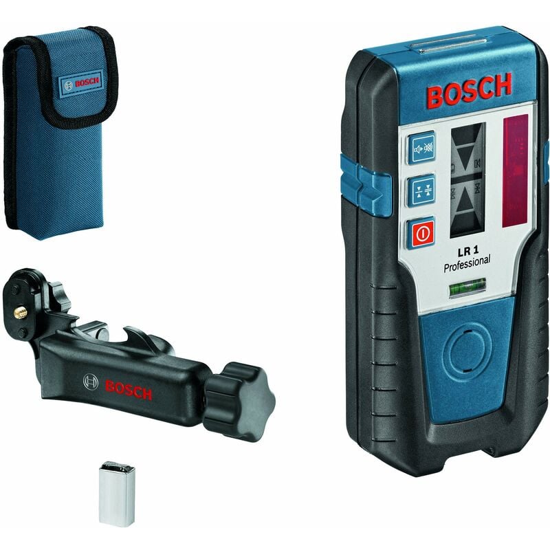 foto del prodotto bosch professional ricevitore laser lr 1 laser rosso, 1 batteria da 9v, staffa, raggio d azione 0 200 m 