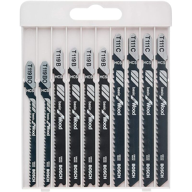foto del prodotto bosch professional set da 10 pezzi set di lame per seghetto alternativo, per legno, accessori per seghetto alternativo con codolo a t, versione nuova