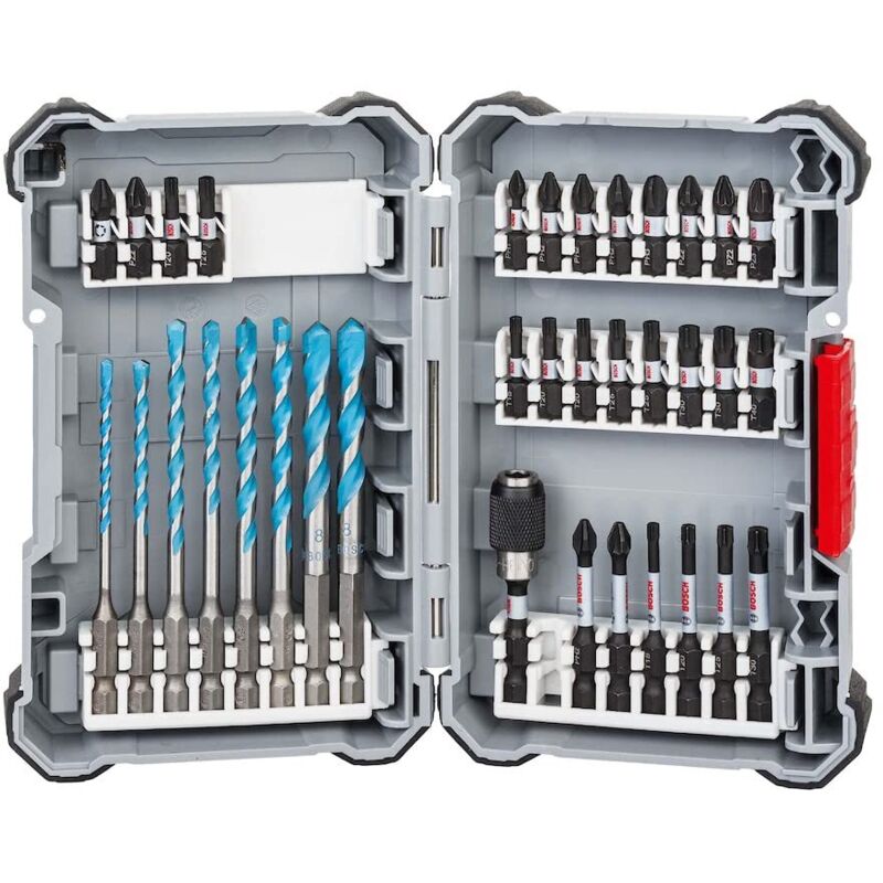 foto del prodotto bosch professional set da 35 pz. di punte multi construction bit di avvitamento impact control, pick and click, accessori avvitatori a impulsi 