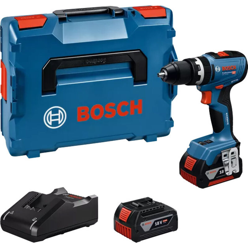 foto del prodotto bosch professional trapano avvitatore a percussione a batteria gsb 18v 65 bosch con 2 batterie 18v 5.0ah caricabatterie l boxx