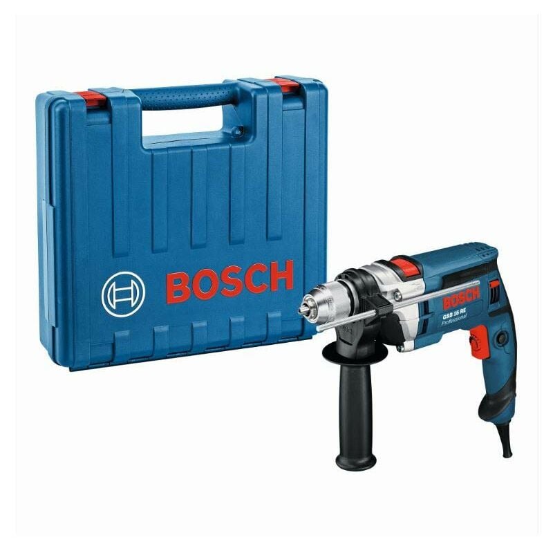 foto del prodotto bosch professional trapano con percussione gsb 16 re incl. mandrino a cambio rapido 13 mm, asta di profondit 210 mm, impugnatura supplementare, in