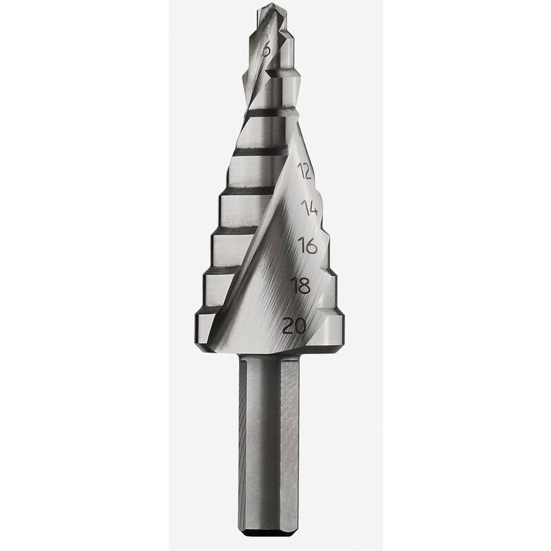 foto del prodotto bosch punta a gradini hss professional per metallo e plastica, 4 20 mm, lunghezza 70,5 mm, accessorio per trapano 