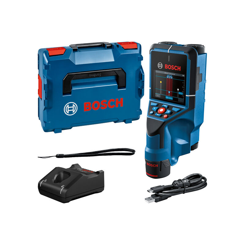 foto del prodotto bosch scanner da parete d tect 200 c con 1x 12v 2,0 ah caricabatterie