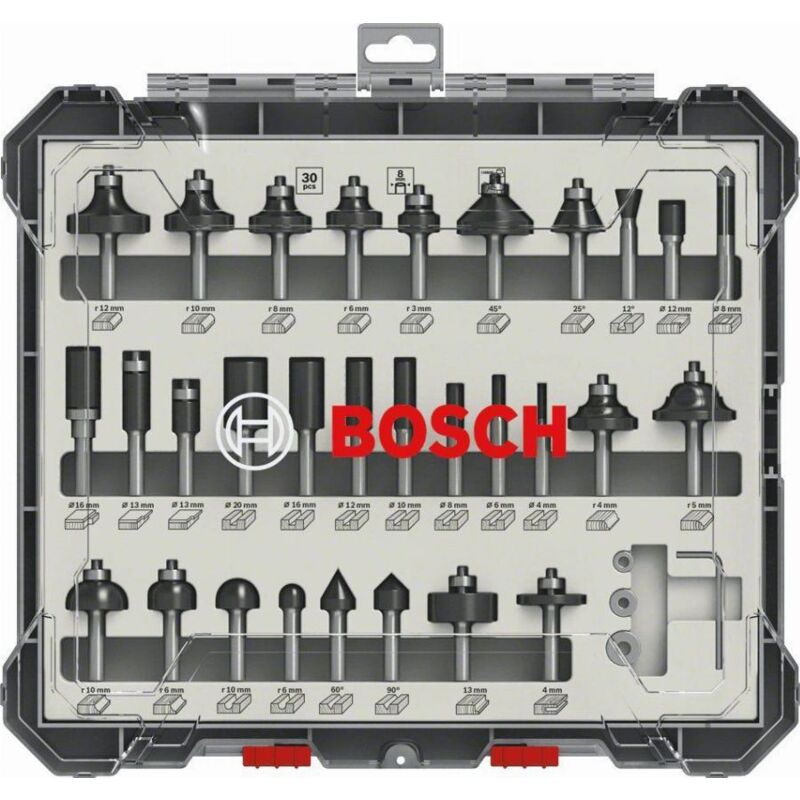 foto del prodotto bosch scatola da 30 frese miste con gambo da 8 mm 2607017475