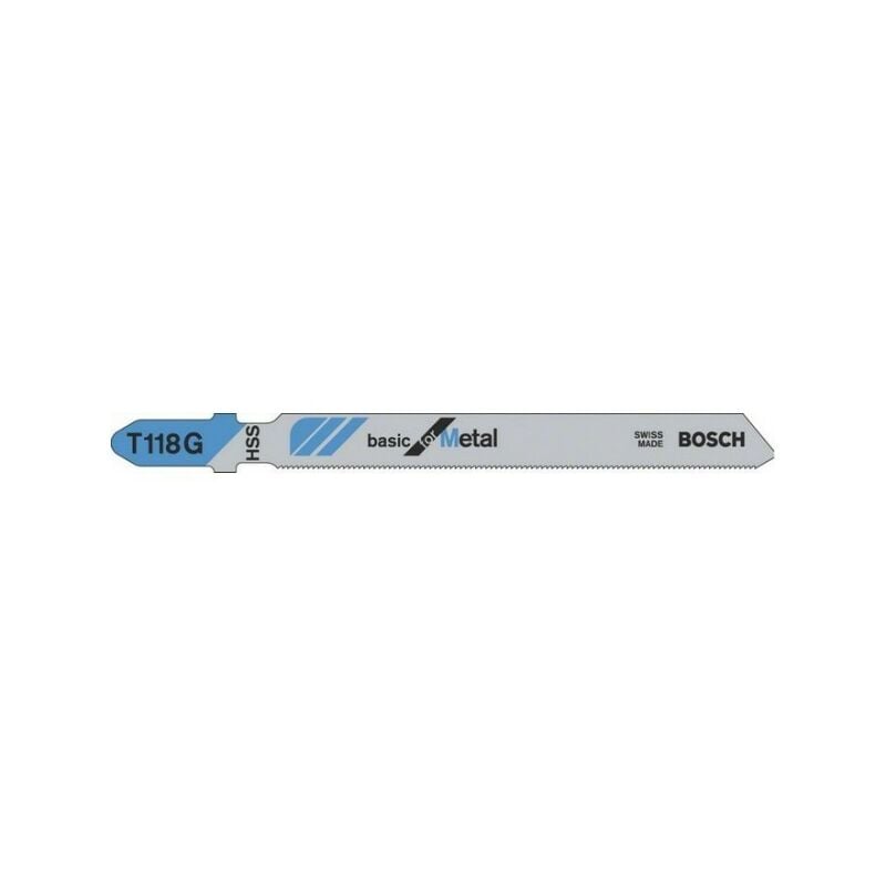 foto del prodotto bosch scheda di 5 lame hss per metallo ondulato t118g 2608631012