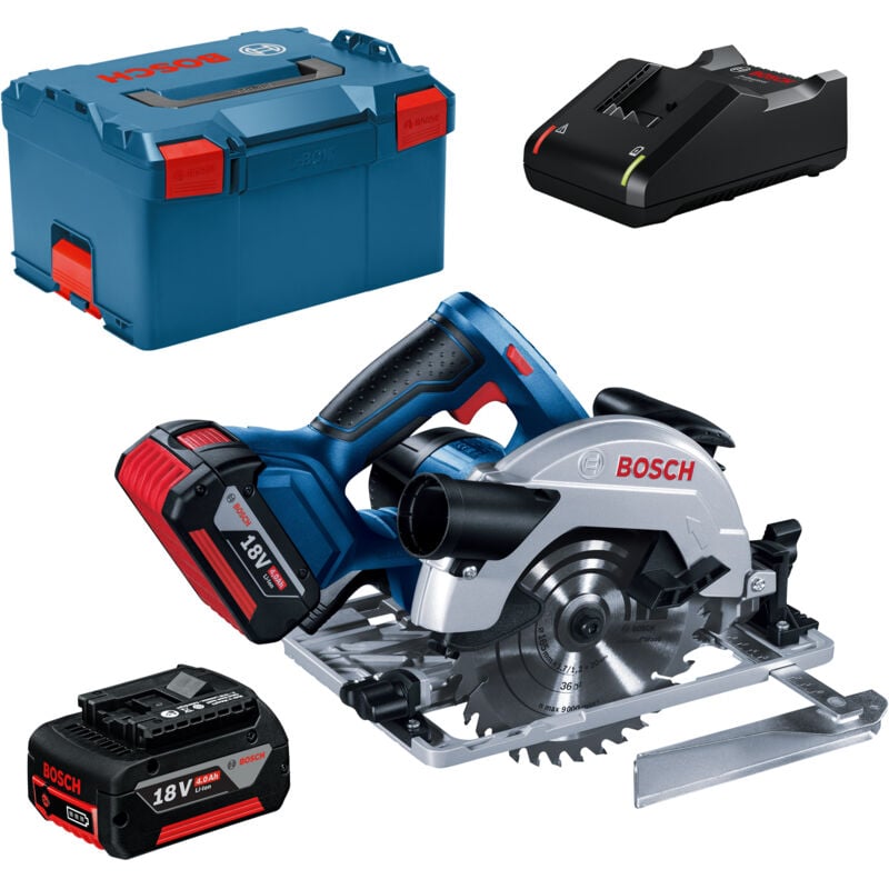 foto del prodotto bosch sega circolare gks 18v 57 g 2 x 4,0 ah gal 18v 40 l boxx 238 