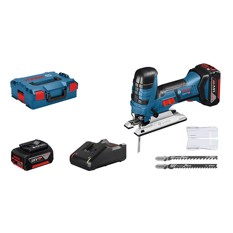 foto del prodotto bosch seghetto alternativo 18v 2 batterie 4,0 ah caricabatterie l boxx gst 18 v li s 06015a5107